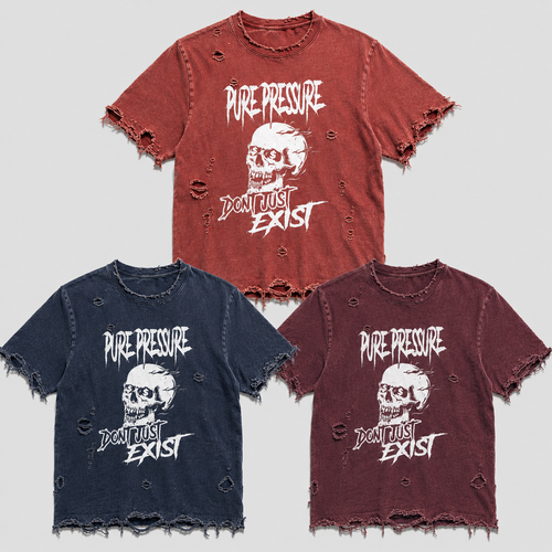 PPG Skull Distrik Distressed Tees